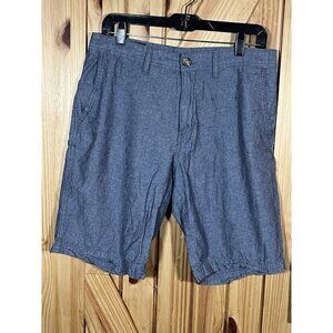 Wallin & Bros Shorts Men’s Size 33 Linen / Cotton Light Blue Lightweight
